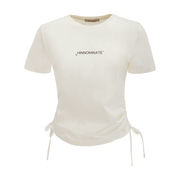 T-SHIRT CON ARRICCIATURA IN JERSEY Donna Off White T-SHIRT CON ARRICCIATURA IN JERSEY Donna Off White