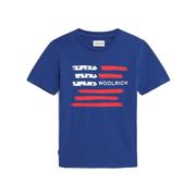 T-SHIRT CON BANDIERA USA Bambino Electric Blue T-SHIRT CON BANDIERA USA Bambino Electric Blue