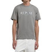 T-SHIRT CON LETTERING SFOCATO Uomo Grigio T-SHIRT CON LETTERING SFOCATO Uomo Grigio