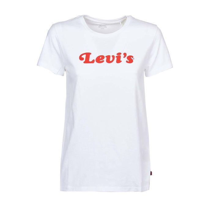 T-SHIRT CON LOGO FEMININE Donna Bianco Rosso