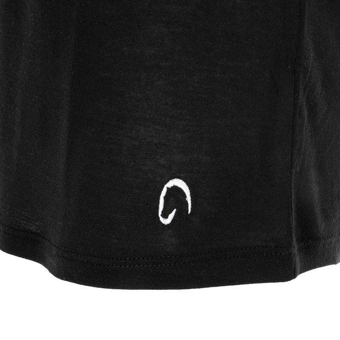 T-SHIRT CON SCOLLO A V IN COTONE Donna Nero