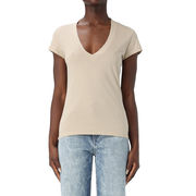 T-SHIRT CON SCOLLO V T-SHIRT CON SCOLLO V