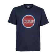 T-SHIRT CON STAMPA LOGO E LETTERING Uomo Navy Rosso Bianco T-SHIRT CON STAMPA LOGO E LETTERING Uomo Navy Rosso Bianco