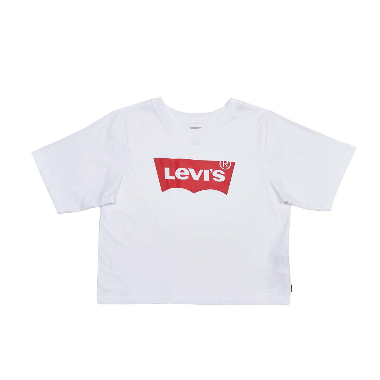 LEVIS T-SHIRT CROPPED BATWING LOGO Bambina White | Mascheroni Store