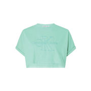 T-SHIRT CROPPED MONOLOGO WASHED Donna Neptunes Wave T-SHIRT CROPPED MONOLOGO WASHED Donna Neptunes Wave
