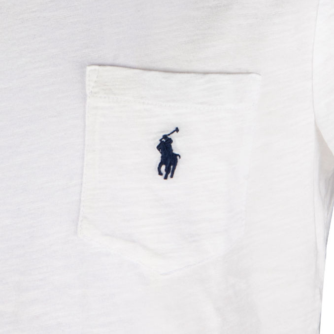 T-SHIRT DELAVE' CUSTOM SLIM CON TASCHINO Uomo White