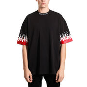 T-SHIRT DOPPIE FIAMME ROSSO-BIANCO Uomo Black T-SHIRT DOPPIE FIAMME ROSSO-BIANCO Uomo Black