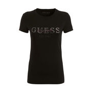 T-SHIRT ENARA CON LOGO IN RILIEVO E STRASS Donna Nero T-SHIRT ENARA CON LOGO IN RILIEVO E STRASS Donna Nero
