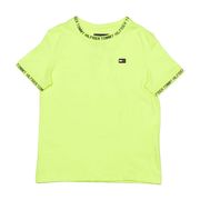 T-SHIRT FLUO CON BORDINO LETTERING Bambino Giallo Fluo Navy T-SHIRT FLUO CON BORDINO LETTERING Bambino Giallo Fluo Navy