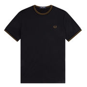T-SHIRT GIROCOLLO CON INSERTI IN CONTRASTO Uomo Black Shadedston T-SHIRT GIROCOLLO CON INSERTI IN CONTRASTO Uomo Black Shadedston