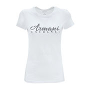 T-SHIRT GIROCOLLO CON LOGO BORCHIETTE Donna Optic White T-SHIRT GIROCOLLO CON LOGO BORCHIETTE Donna Optic White