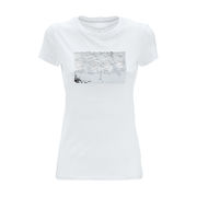 T-SHIRT GIROCOLLO CON LOGO PAILLETTES Donna White Ground Silver T-SHIRT GIROCOLLO CON LOGO PAILLETTES Donna White Ground Silver