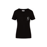 T-SHIRT GIROCOLLO CON LOGO PICCOLO Donna Nero T-SHIRT GIROCOLLO CON LOGO PICCOLO Donna Nero