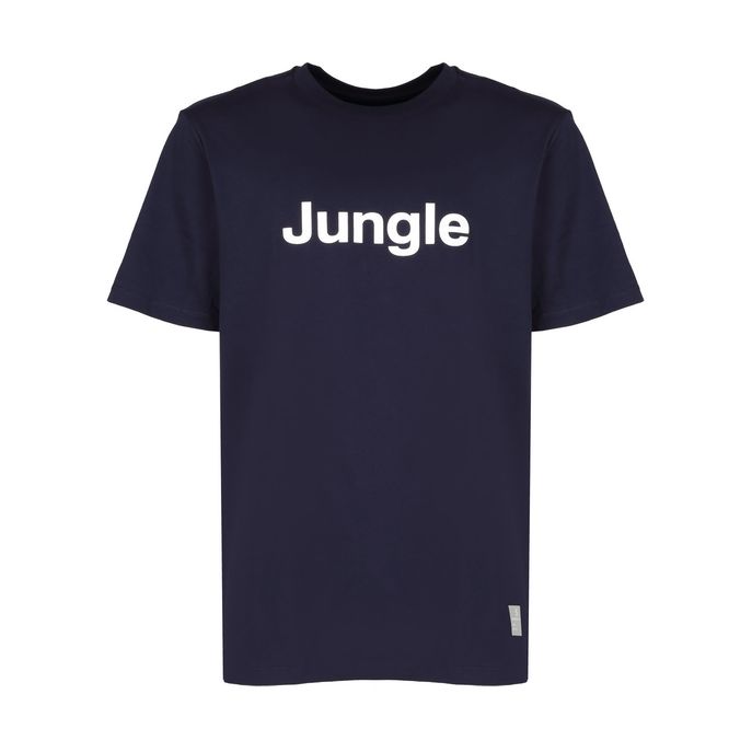 T-SHIRT GIROCOLLO CON STAMPA A CONTRASTO Uomo Navy