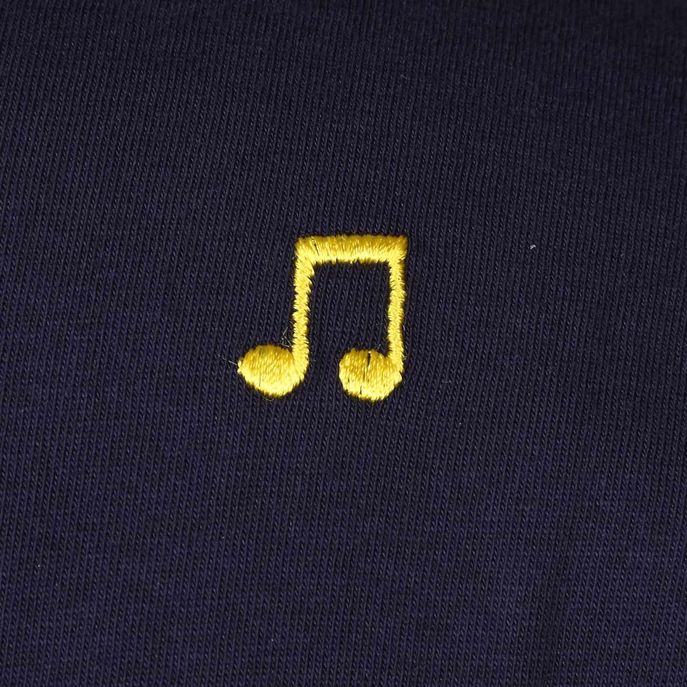 T-SHIRT GIROCOLLO CON STAMPA A CONTRASTO Uomo Navy