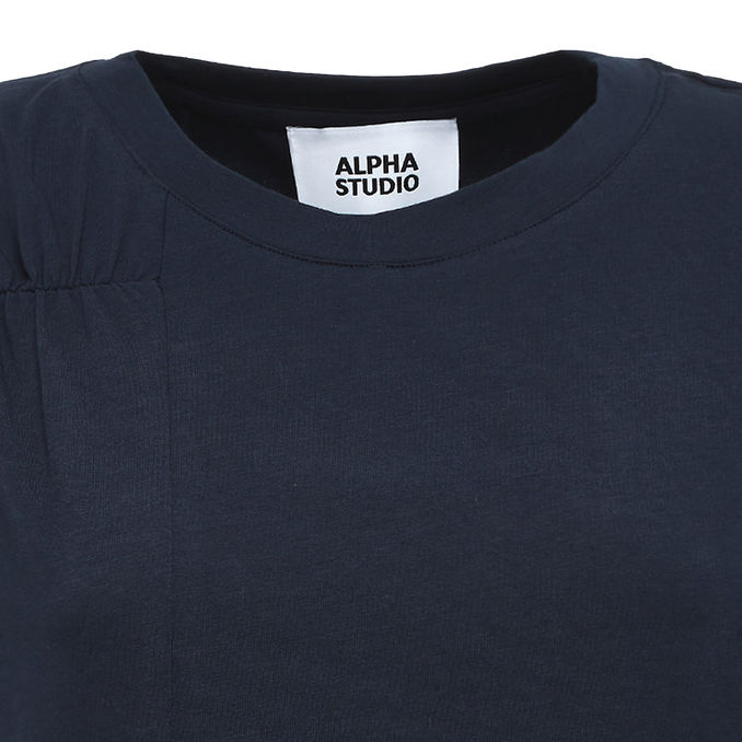 T-SHIRT GIROCOLLO Donna Blu Notte