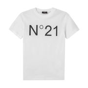 T-SHIRT GIROCOLLO IN COTONE CON LOGO Bambina Bianco T-SHIRT GIROCOLLO IN COTONE CON LOGO Bambina Bianco