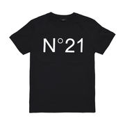 T-SHIRT GIROCOLLO IN COTONE CON LOGO Bambina Nero T-SHIRT GIROCOLLO IN COTONE CON LOGO Bambina Nero
