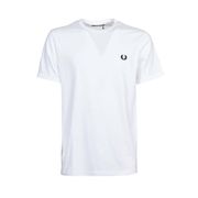 T-SHIRT GIROCOLLO IN COTONE CON LOGO RICAMATO Uomo Bianco T-SHIRT GIROCOLLO IN COTONE CON LOGO RICAMATO Uomo Bianco