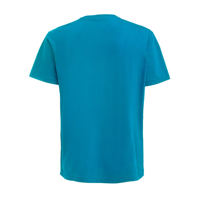 T-SHIRT GIROCOLLO IN COTONE CON LOGO Uomo Blue