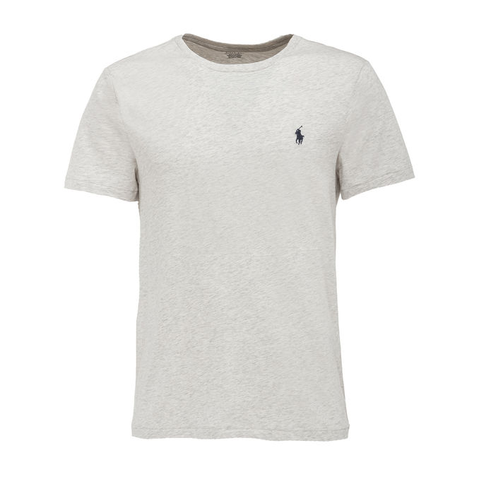 T-SHIRT GIROCOLLO IN COTONE CON LOGO Uomo Cream
