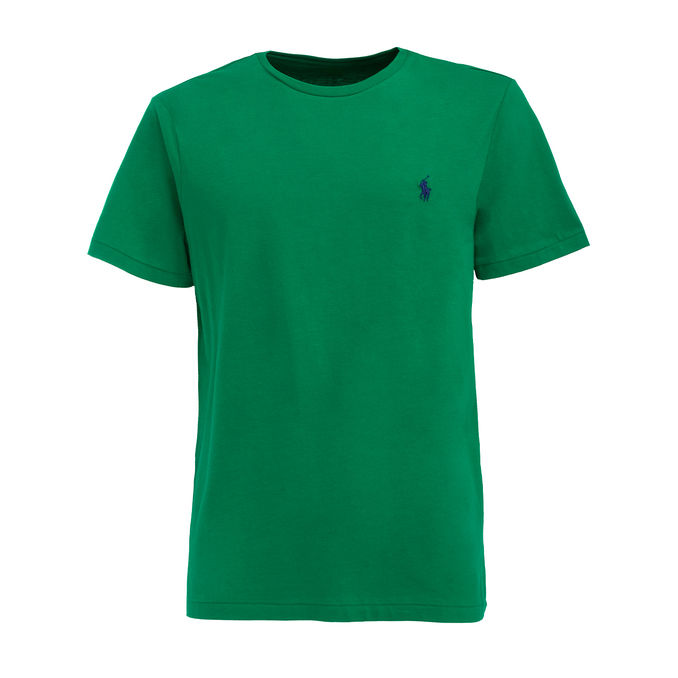 T-SHIRT GIROCOLLO IN COTONE CON LOGO Uomo Green
