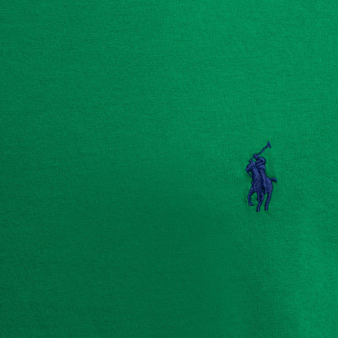 T-SHIRT GIROCOLLO IN COTONE CON LOGO Uomo Green