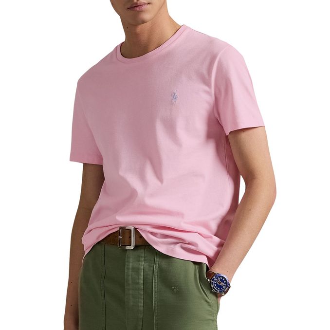 T-SHIRT GIROCOLLO SLIM FIT JERSEY Uomo Bath Pink 