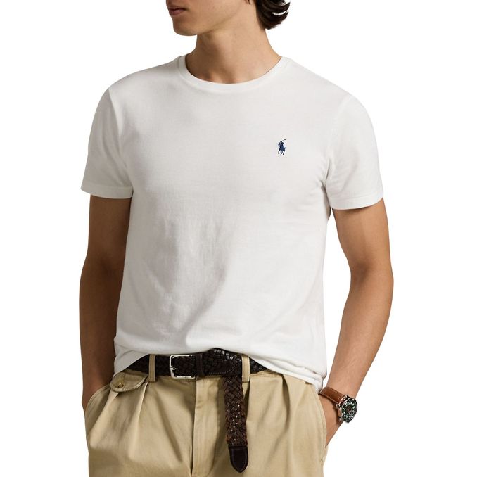 T-SHIRT GIROCOLLO SLIM FIT JERSEY Uomo Bianco