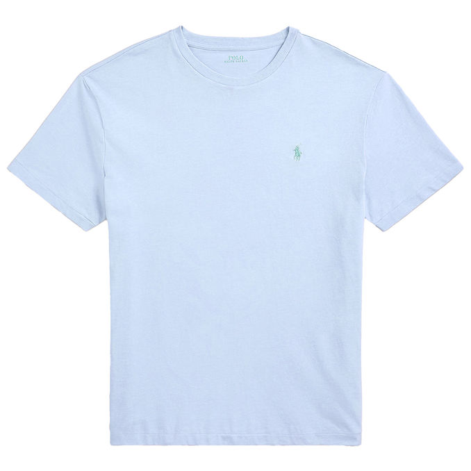 T-SHIRT GIROCOLLO SLIM FIT JERSEY Uomo Cornflower Blue