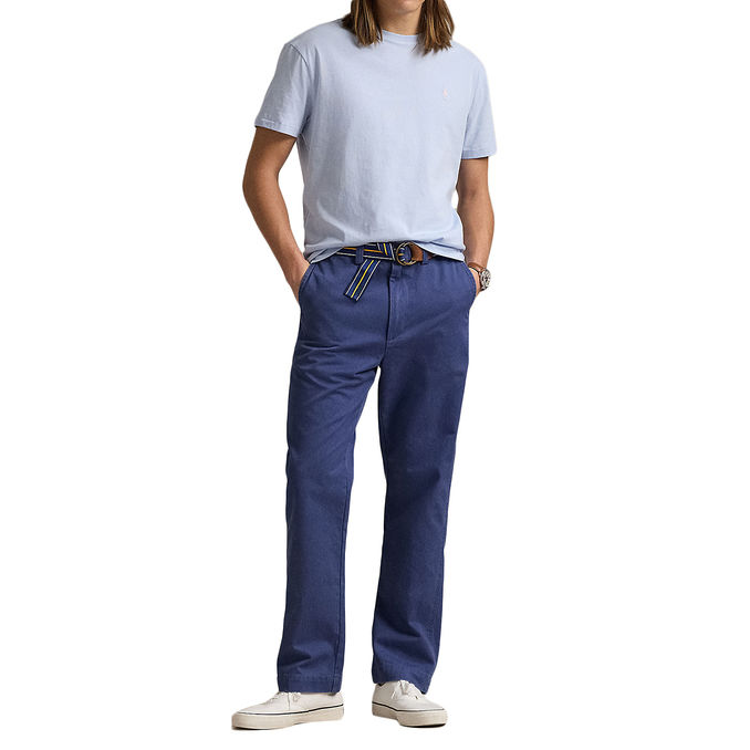 T-SHIRT GIROCOLLO SLIM FIT JERSEY Uomo Cornflower Blue