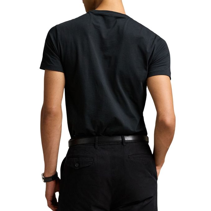 T-SHIRT GIROCOLLO SLIM FIT JERSEY Uomo Nero 