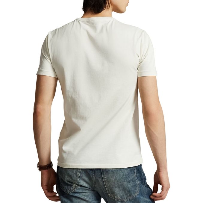 T.SHIRT GIROCOLLO SLIM FIT JERSEY Uomo Parchment Cream 