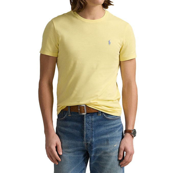 T-SHIRT GIROCOLLO SLIM FIT JERSEY Uomo Resort Gold