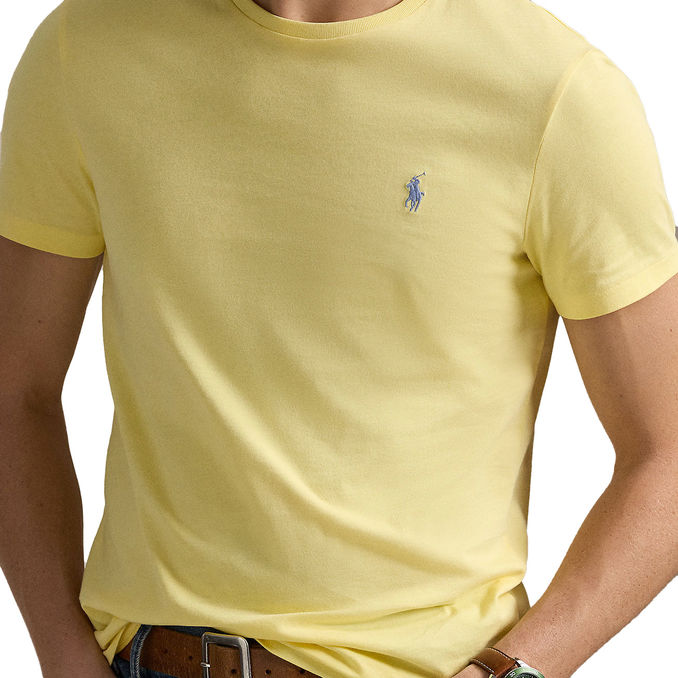 T-SHIRT GIROCOLLO SLIM FIT JERSEY Uomo Resort Gold