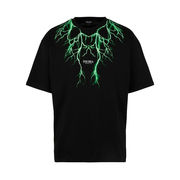 T SHIRT GREEN LIGHTNING ON FRONT Bambino Black Green T SHIRT GREEN LIGHTNING ON FRONT Bambino Black Green