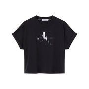T-SHIRT IN COTONE BIOLOGICO CON LOGO LUCIDO Donna CK Black T-SHIRT IN COTONE BIOLOGICO CON LOGO LUCIDO Donna CK Black