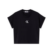 T-SHIRT IN COTONE CON LOGO FRONTE E RETRO Donna CK Black T-SHIRT IN COTONE CON LOGO FRONTE E RETRO Donna CK Black