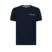 T-SHIRT IN COTONE CON RIGHE SU POLSINI Uomo Navy Blue T-SHIRT IN COTONE CON RIGHE SU POLSINI Uomo Navy Blue