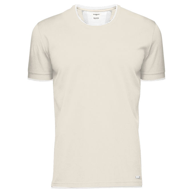 T-SHIRT JERSEY CON CONTRASTI 