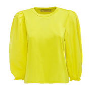 T-SHIRT JERSEY MANICHE 3/4 POPELINE Donna Cedro  T-SHIRT JERSEY MANICHE 3/4 POPELINE Donna Cedro