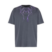 T-SHIRT LIGHT ON FRONT NECK Uomo Grey Purple T-SHIRT LIGHT ON FRONT NECK Uomo Grey Purple