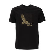 T-SHIRT LOGO AQUILA RAMADAN Uomo Black Gold Logo T-SHIRT LOGO AQUILA RAMADAN Uomo Black Gold Logo