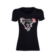 T-SHIRT LORY STAMPA LOGO TROPICALE Donna Nero Verde Rosso T-SHIRT LORY STAMPA LOGO TROPICALE Donna Nero Verde Rosso