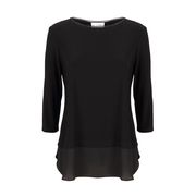 T-SHIRT MANICA LUNGA CON INSERTO IN SATIN  T-SHIRT MANICA LUNGA CON INSERTO IN SATIN
