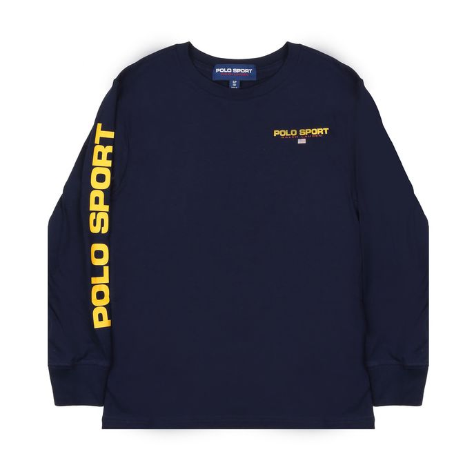 T-SHIRT MANICA LUNGA CON LETTERING SUL BRACCIO Bambino Blu