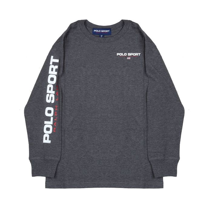 T-SHIRT MANICA LUNGA CON LETTERING SUL BRACCIO Bambino Grigio