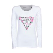 T-SHIRT MANICA LUNGA CON LOGO FLOREALE Donna Bianco Fuxia T-SHIRT MANICA LUNGA CON LOGO FLOREALE Donna Bianco Fuxia