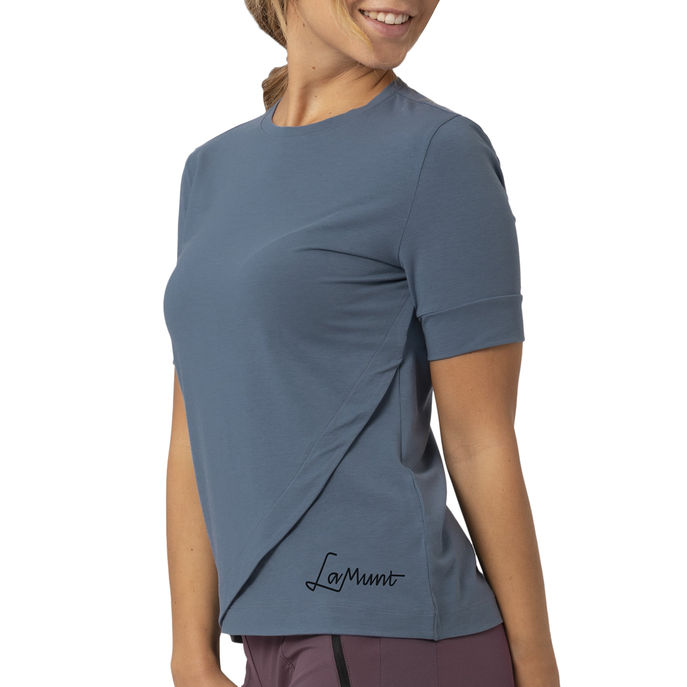 T-SHIRT MARIA LOGO CURVE Donna Antic Blue