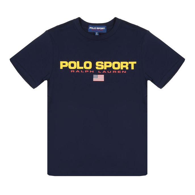 T-SHIRT MEZZA MANICA CON STAMPA LOGO Bambino Blu